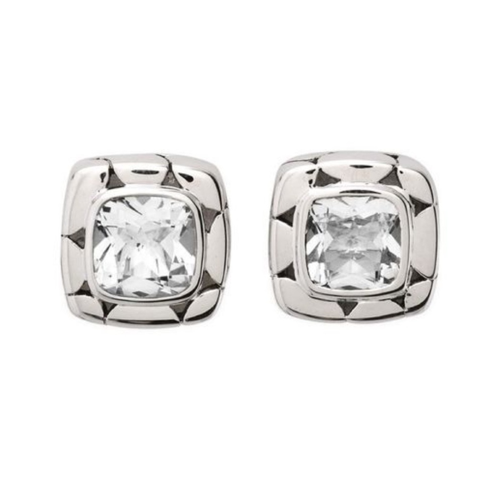 John Hardy Kali White Topaz Earrings